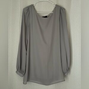 Lulu's Chic Gray Long Sleeve Dress